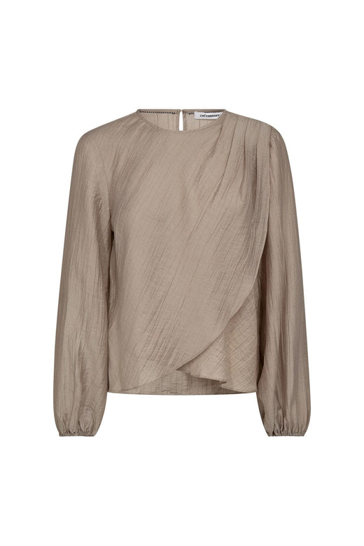 Co´Couture - Connycc Drape Blouse 45004 - 984 - Mink