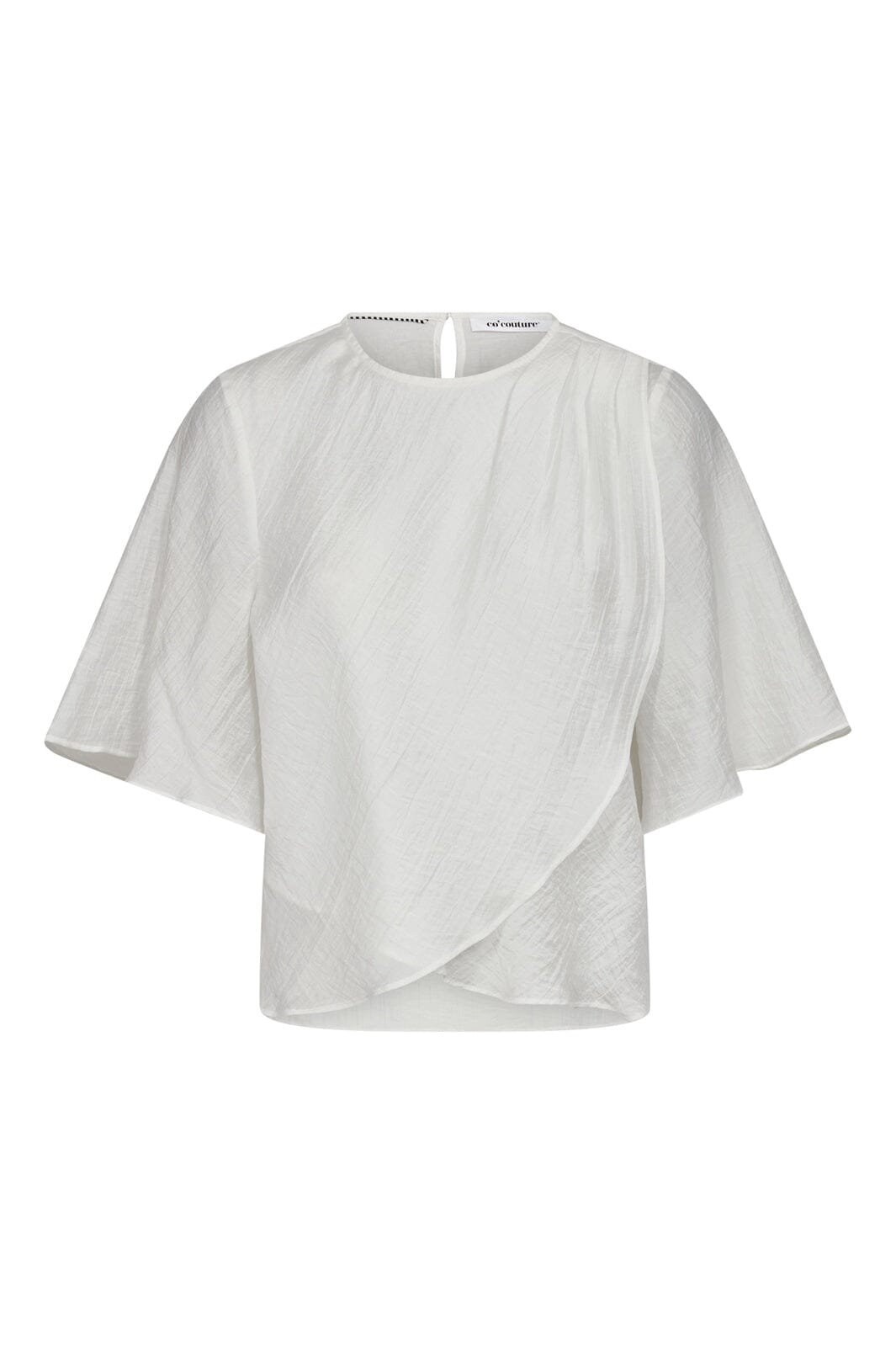 Co´Couture - Connycc Drape Ss Blouse 45093 - 4000 - White