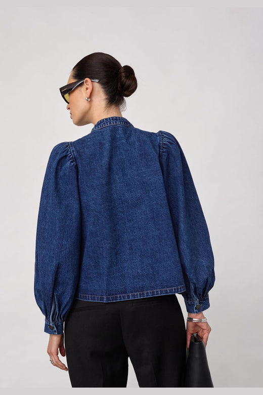 Co´Couture - Denicecc Ls Denim Shirt 500275 - 45003 - Used Denim