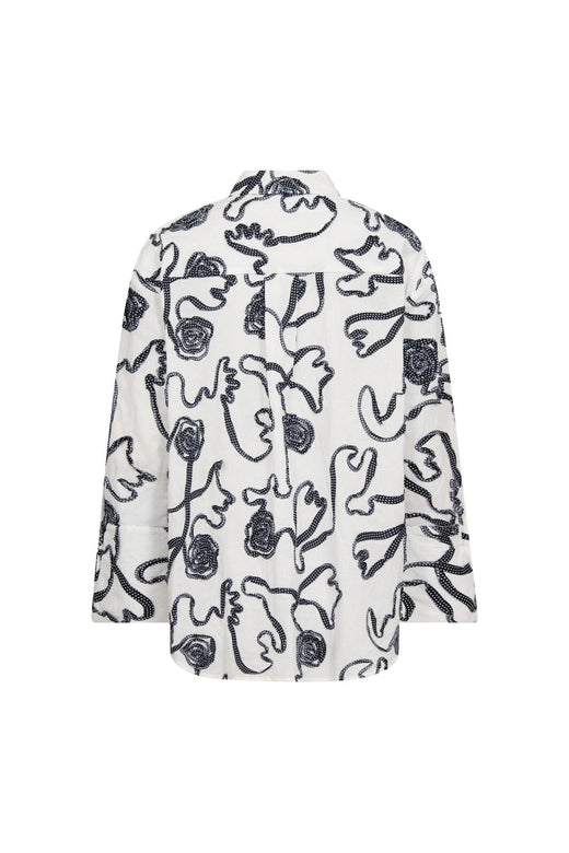 Co´Couture - Elriccc Flower Ls Shirt 500348 - 40007 - Navy