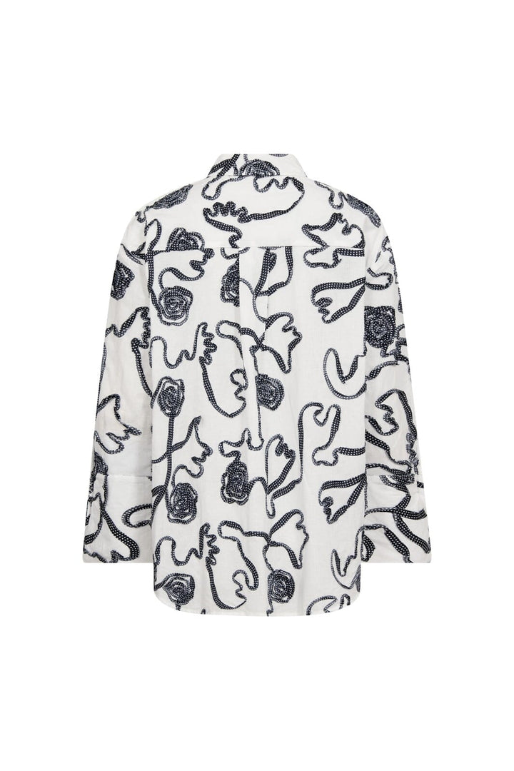 Co´Couture - Elriccc Flower Ls Shirt 500348 - 40007 - Navy