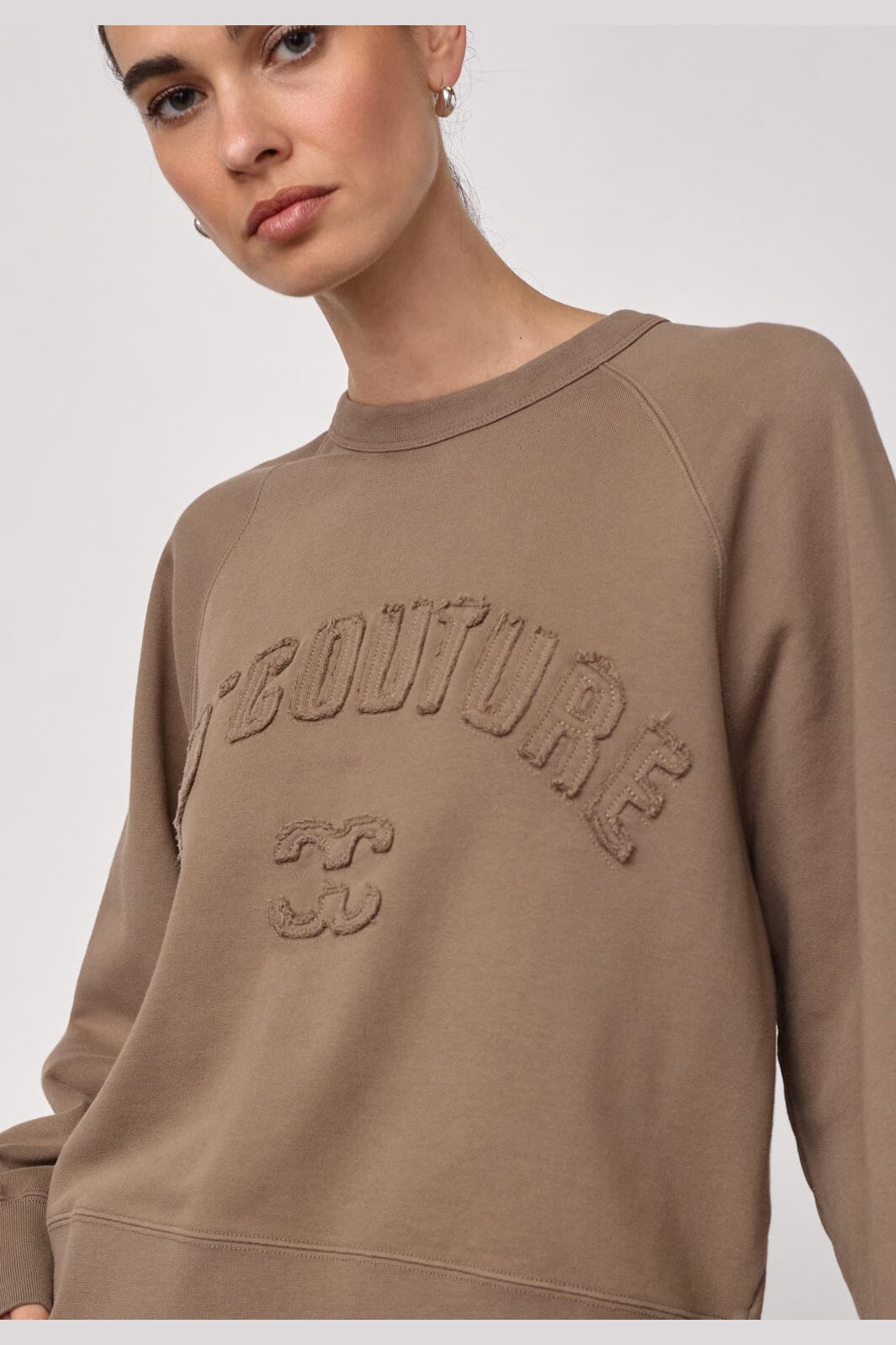 Co´Couture - Eriscc  Patch Sweat 500413 - 20009 - Walnut