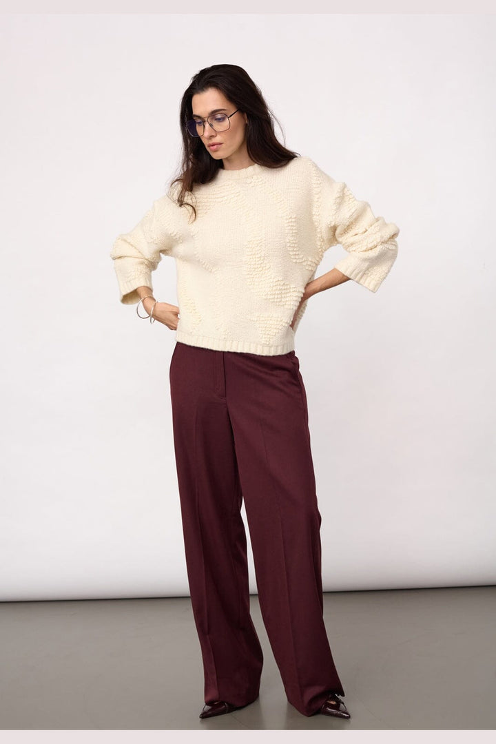 Co´Couture - Fabiacc O-Neck Knit 500335 - 10002 - Off-White