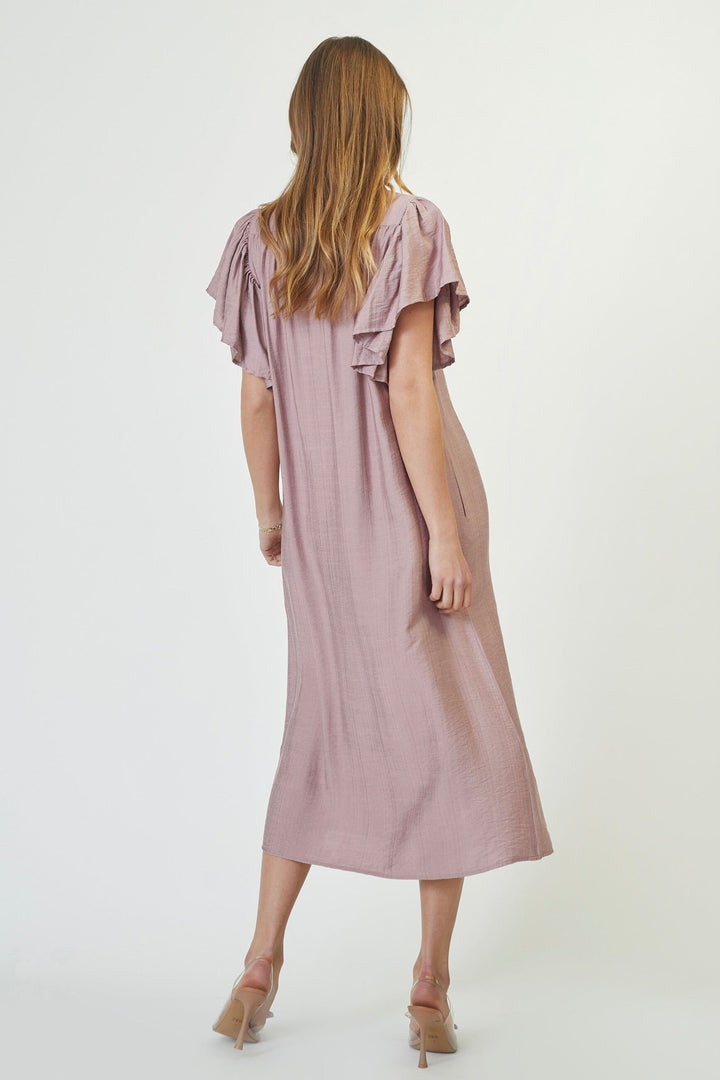 Co´Couture - Heracc Ss Frill Dress 36421 - 103 - Old Rose Kjoler 
