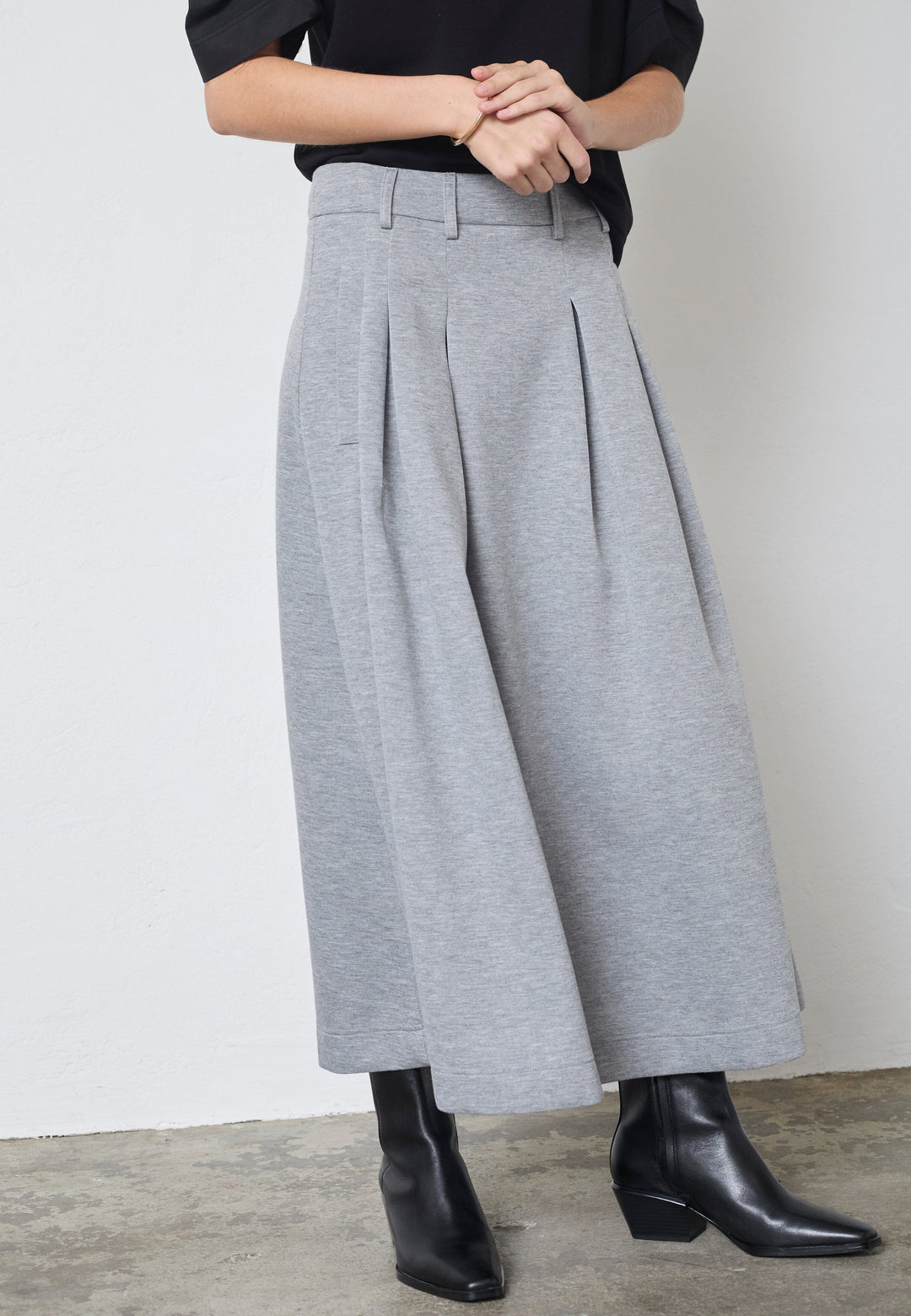 Co´Couture - Lancecc Pleat Skirt 44015 - 57 - Grey Melange Nederdele 