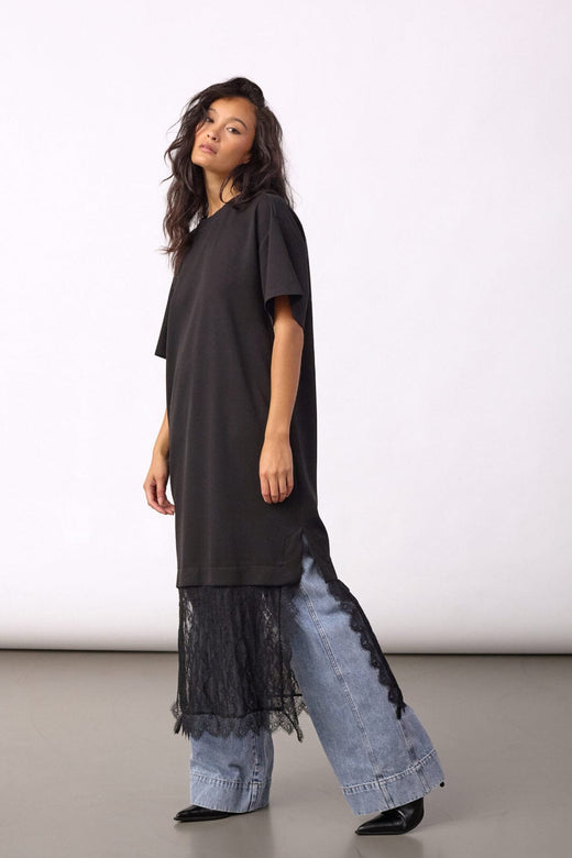 Co´Couture - Larsoncc Mix Lace Dress 500172 - 65001 - Black Kjoler 