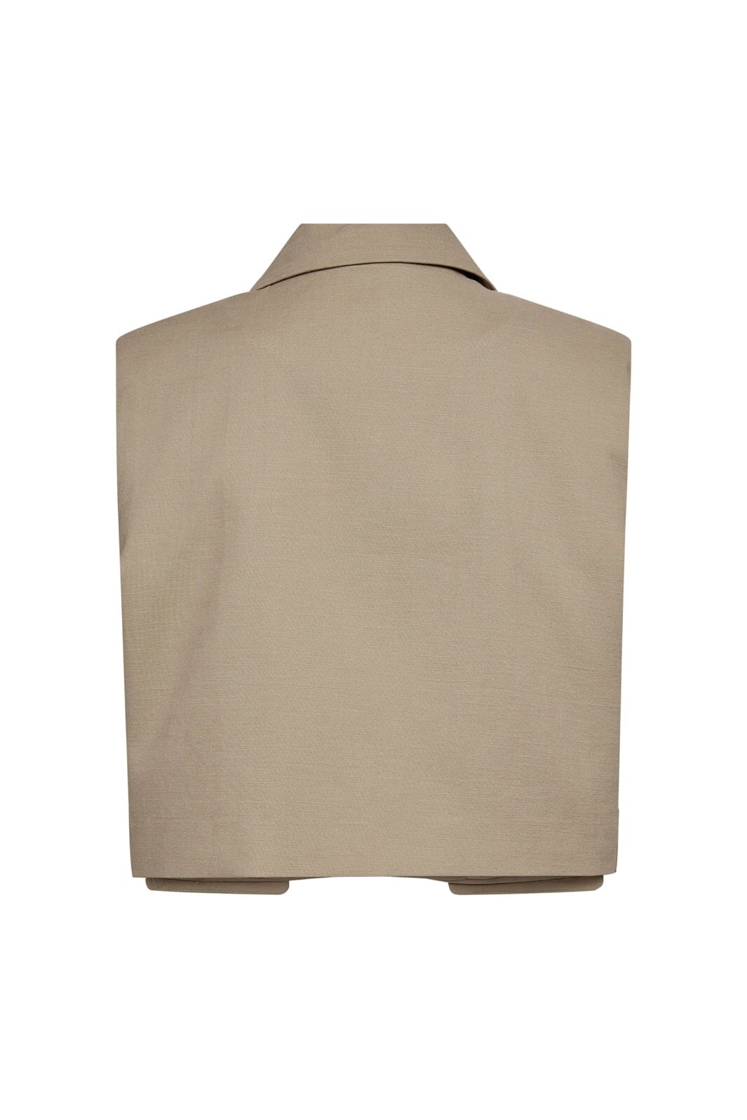 Co´Couture - Leilacc Linen Crop Vest 40054 - 320 - Bisquit