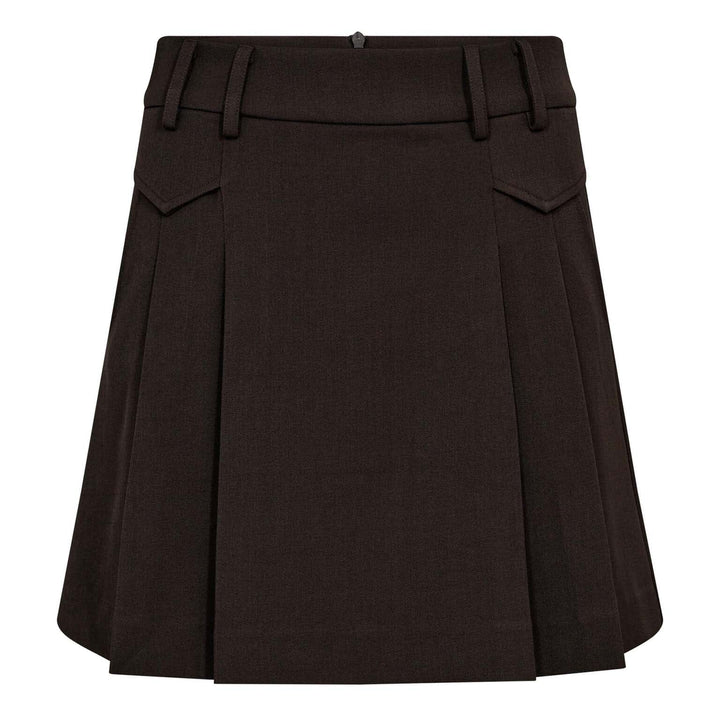 Co´Couture - Lunacc Pocket Pleat Mini Skirt 34223 - 145 - Dark Brown Nederdele 