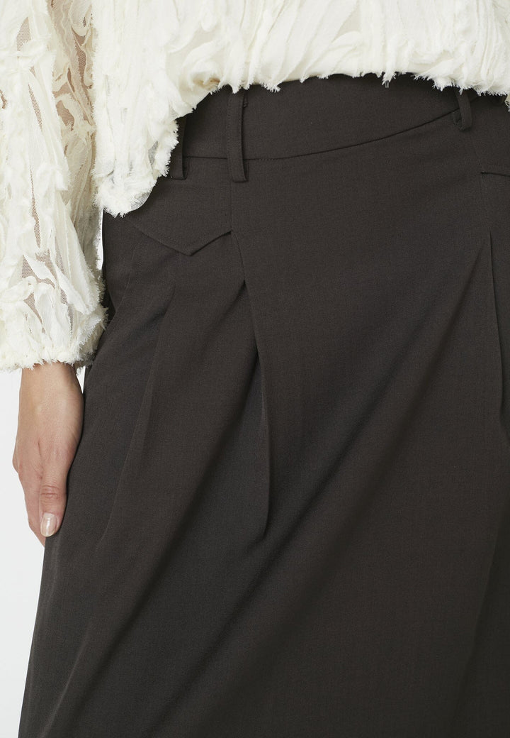 Co´Couture - Lunacc Pocket Pleat Skirt 34222 - 145 - Dark Brown Nederdele 
