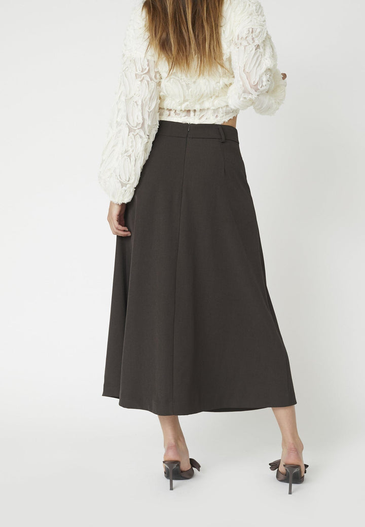Co´Couture - Lunacc Pocket Pleat Skirt 34222 - 145 - Dark Brown Nederdele 