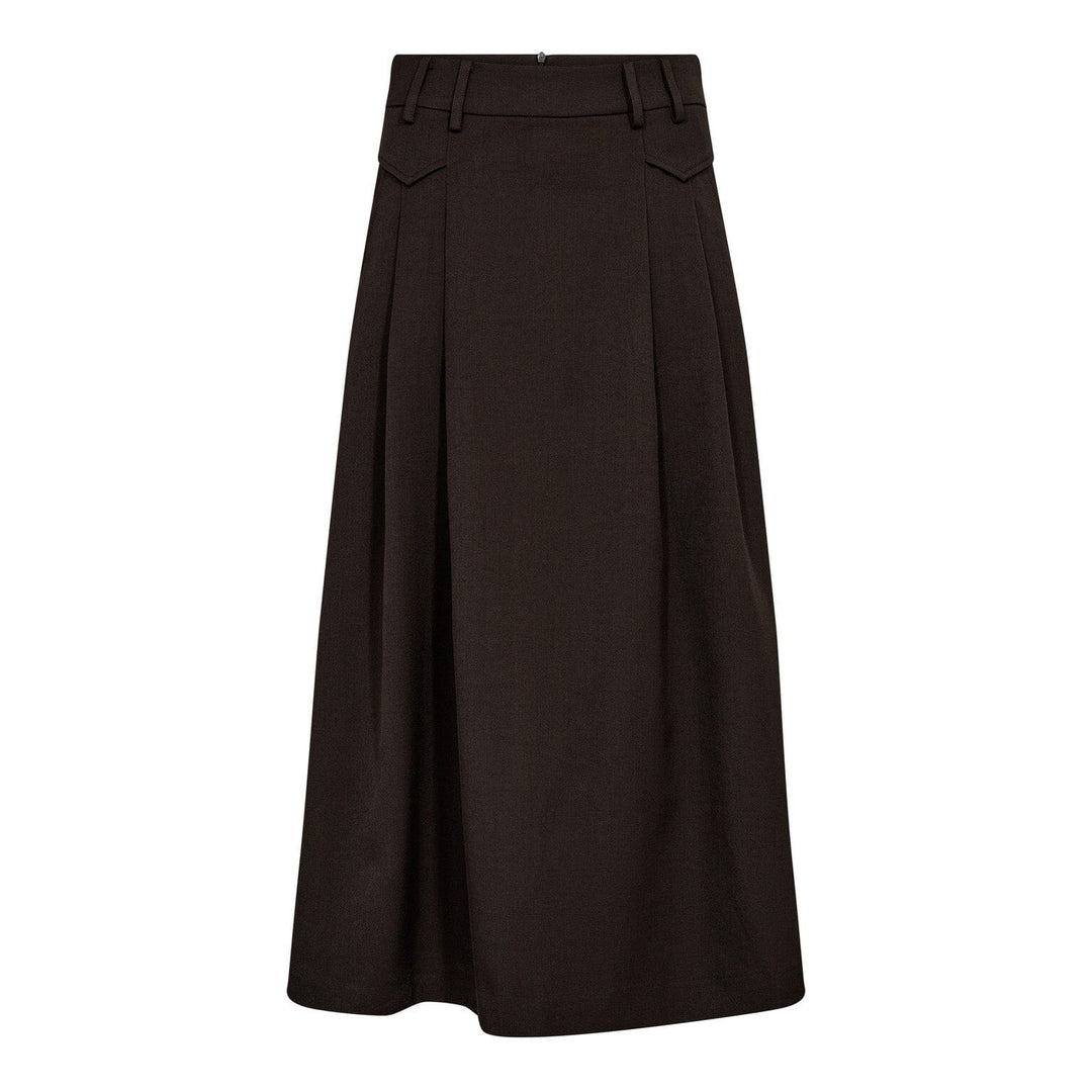 Co´Couture - Lunacc Pocket Pleat Skirt 34222 - 145 - Dark Brown Nederdele 