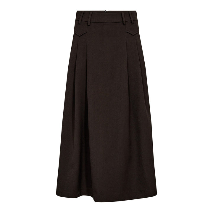 Co´Couture - Lunacc Pocket Pleat Skirt 34222 - 145 - Dark Brown Nederdele 