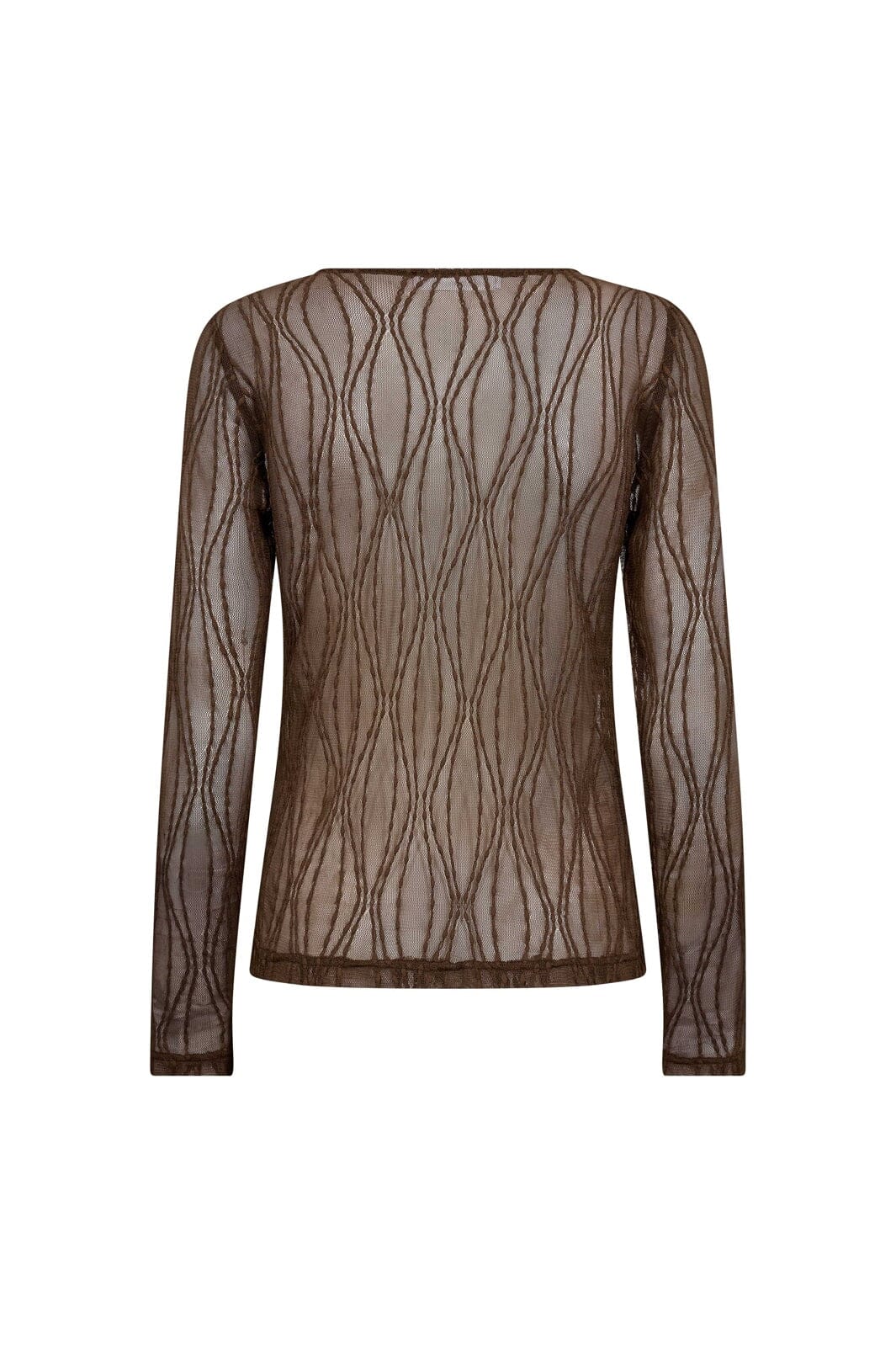 Co´Couture - Marcycc Mesh O-Blouse 43043 - 83 - Mocca