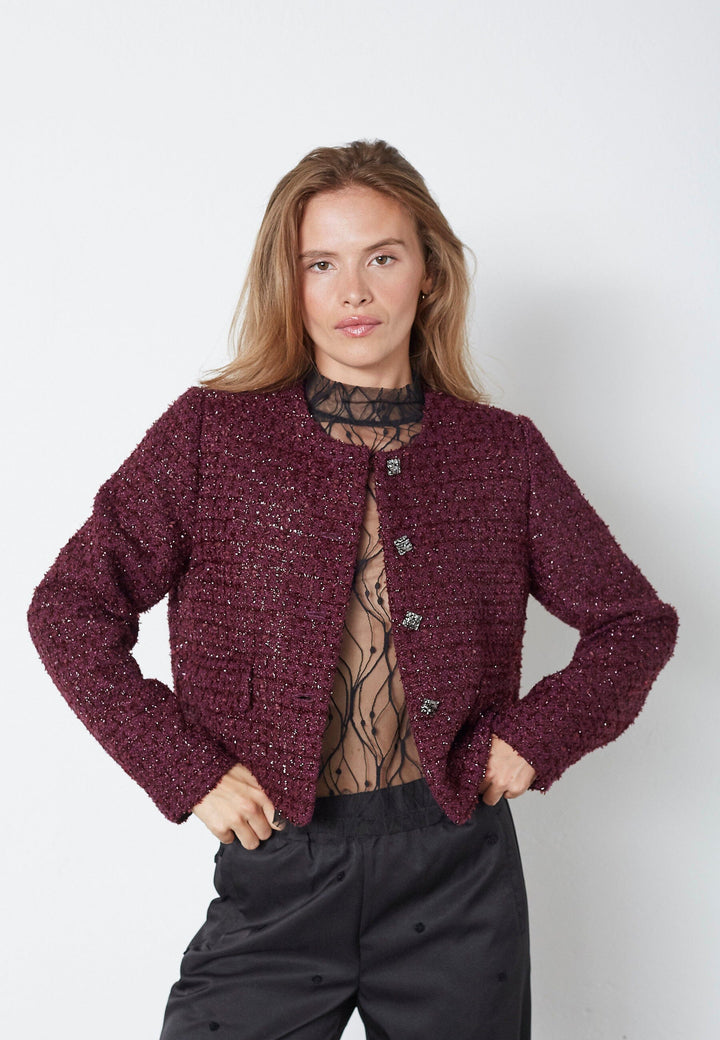 Co´Couture - Peachcc Boucle Jacket 30357 - 67 - Plum Jakker 