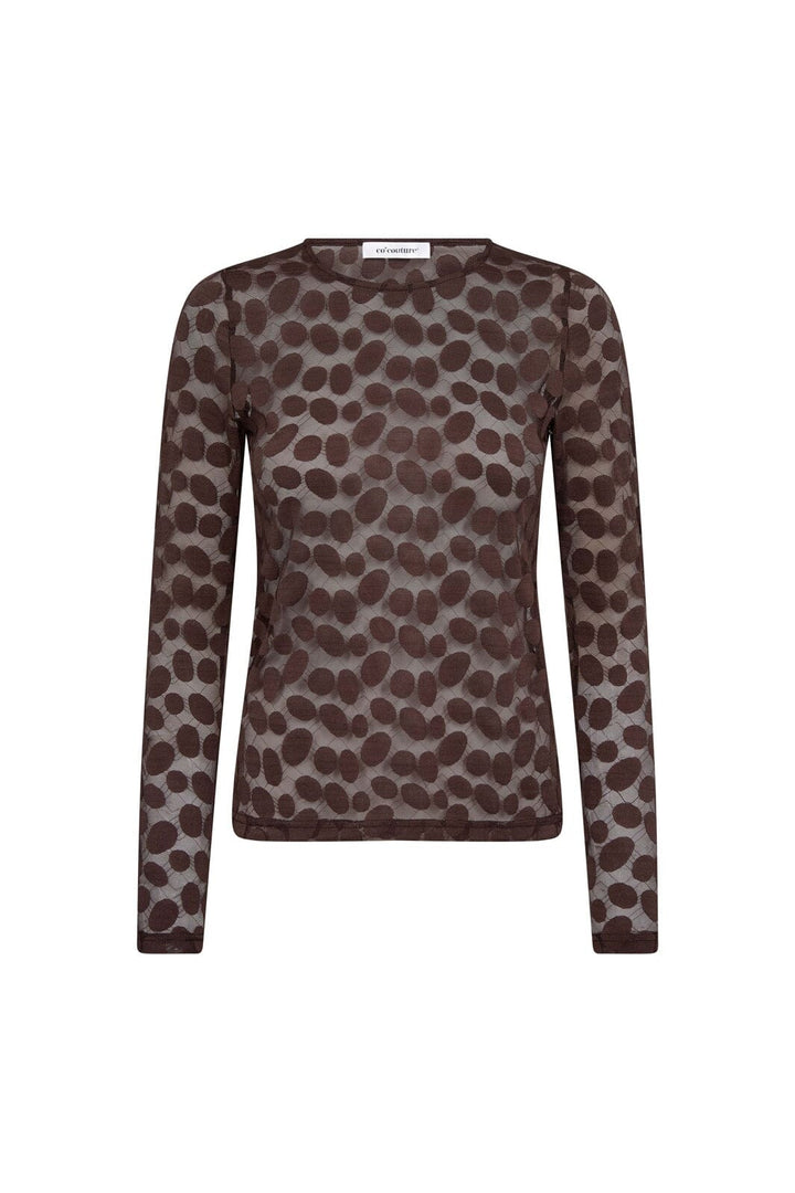 Co´Couture - Penolacc O-Neck Blouse 500266 - 20002 - Brown