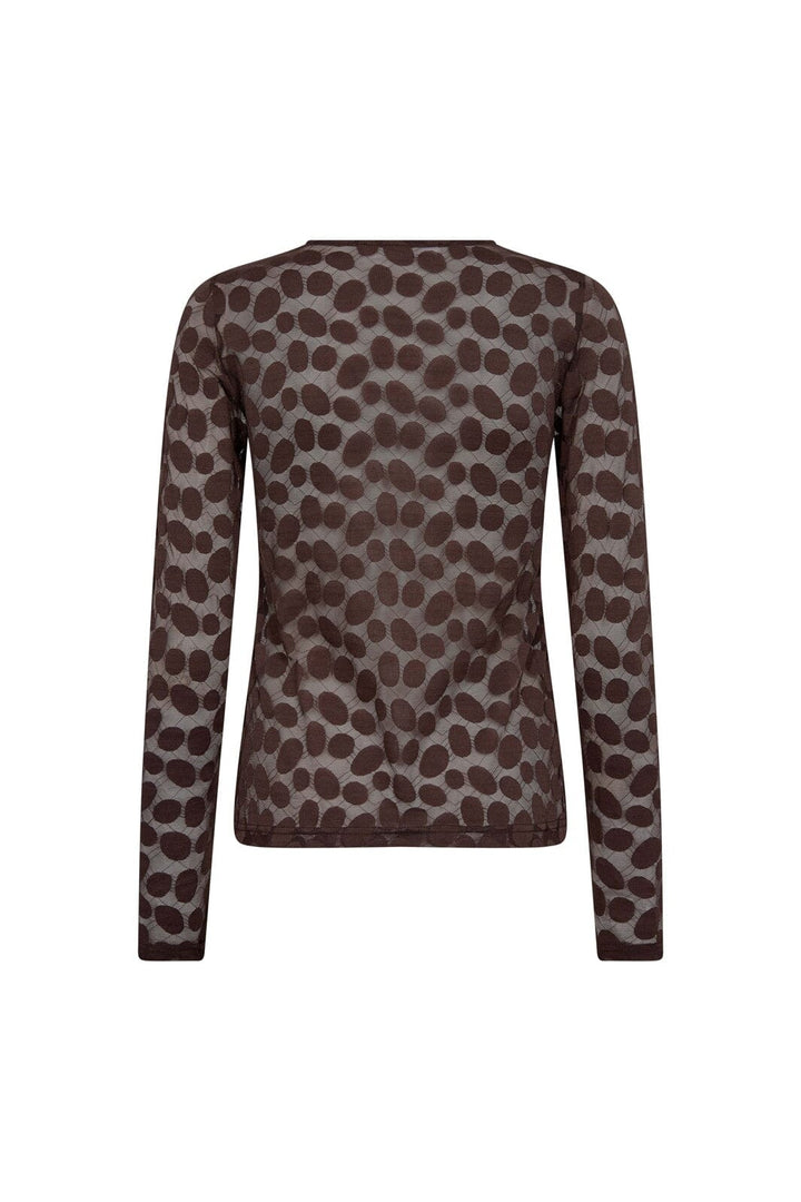 Co´Couture - Penolacc O-Neck Blouse 500266 - 20002 - Brown