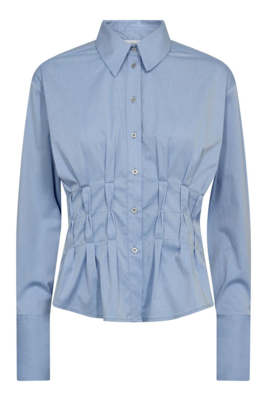 Co´Couture - Poppycc Pleat Waist Shirt 35174 - 23 - Pale Blue