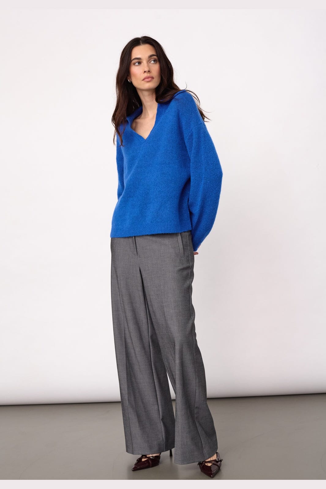 Co´Couture - Rogercc Ls Polo Knit 500294 - 40002 - New Blue