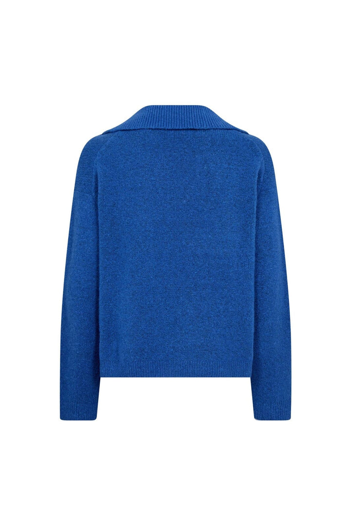 Co´Couture - Rogercc Ls Polo Knit 500294 - 40002 - New Blue