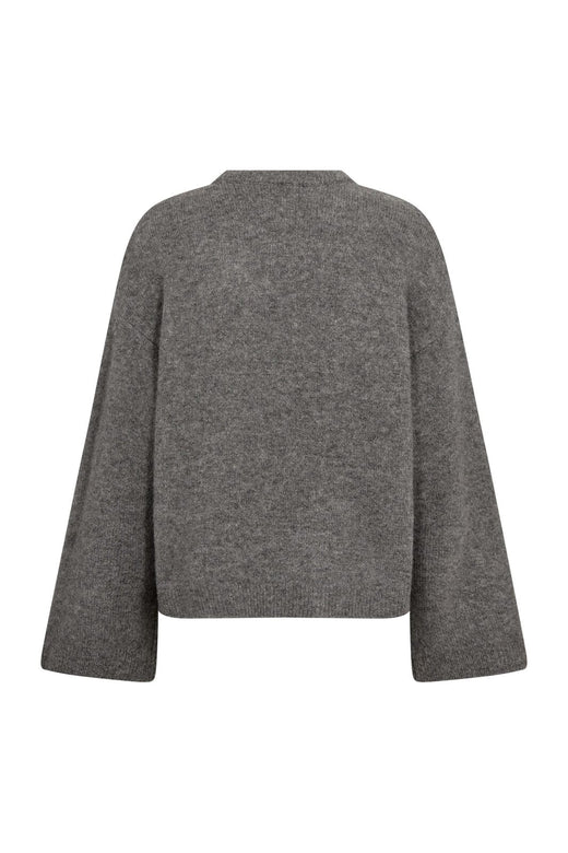 Co´Couture - Rogercc O-Neck Knit 500333 - 65006 - Grey Melange