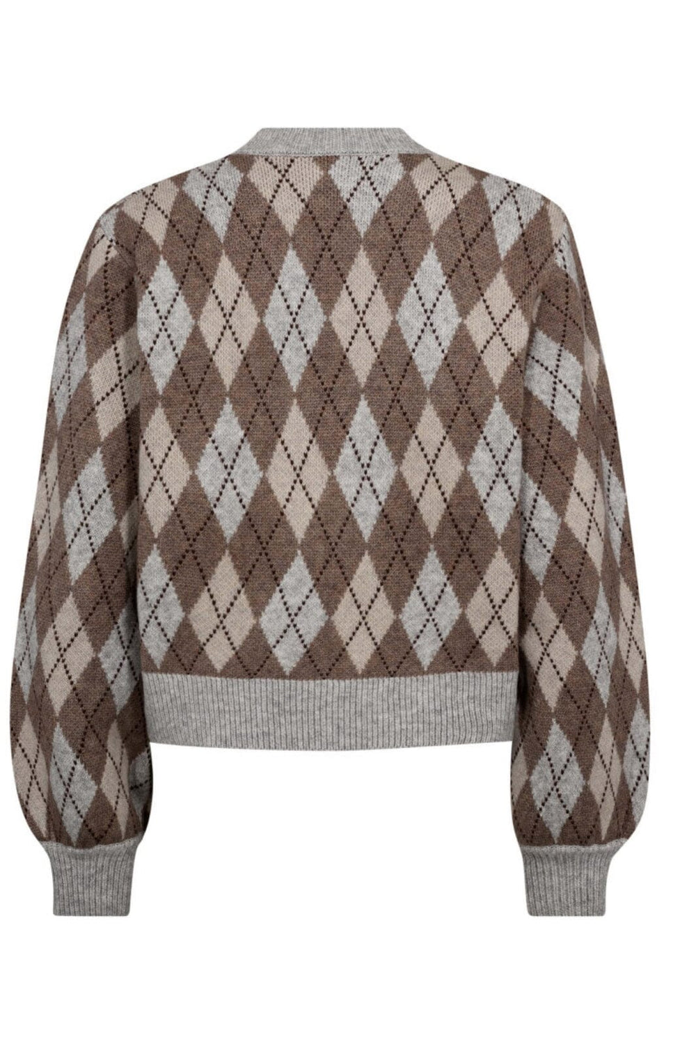 Co´Couture - Rowcc Check Cardigan 32212 - 154 - Walnut
