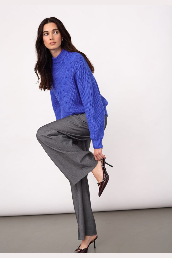 Co´Couture - Rowcc Rib Cable Knit 500272 - 40002 - New Blue