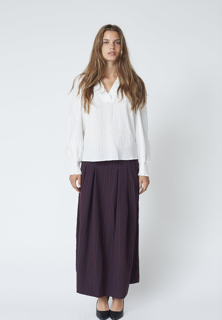 Co´Couture - Shinacc V-Blouse 35922 - 11 - Off White Bluser 