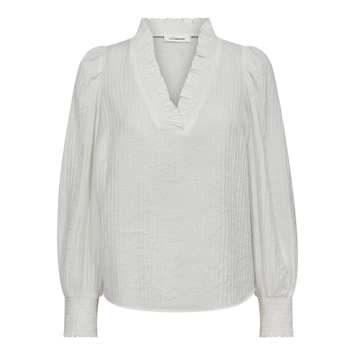 Co´Couture - Shinacc V-Blouse 35922 - 11 - Off White Bluser 