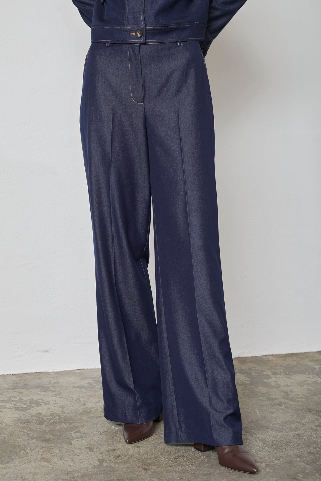 Co´Couture - Terrycc Denim Pant 31528 - 575 - Navy Denim Bukser 