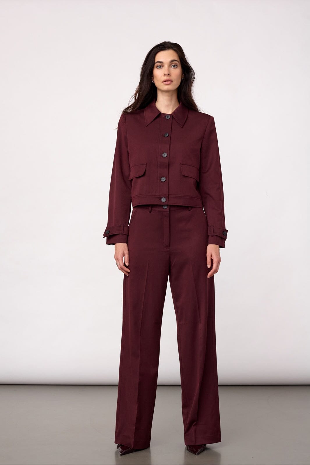 Co´Couture - Terrycc Pant 500365 - 30005 - Wine Red