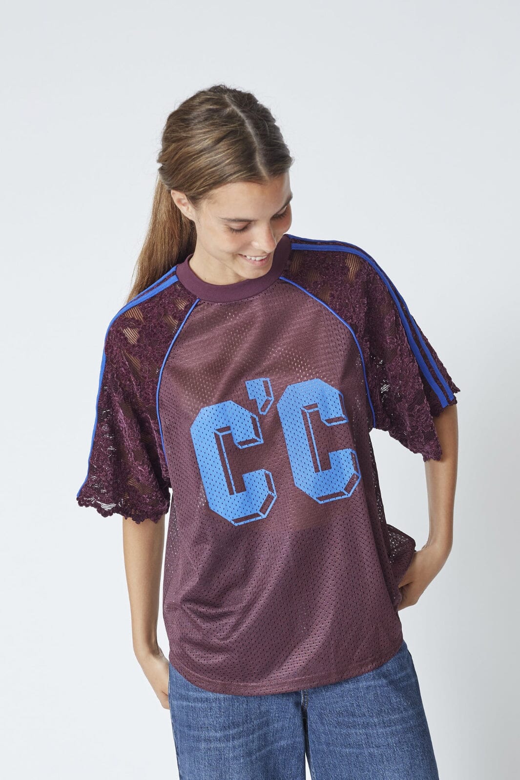 Co´Couture - Treycc Lace Tee 45046 - 76 - New Blue T-shirts 