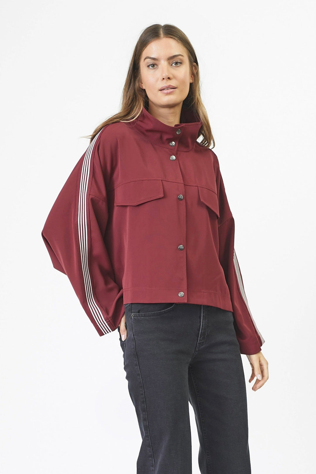 Co´Couture - Tricecc Crop Jacket 30060 - 87 - Winered Jakker 