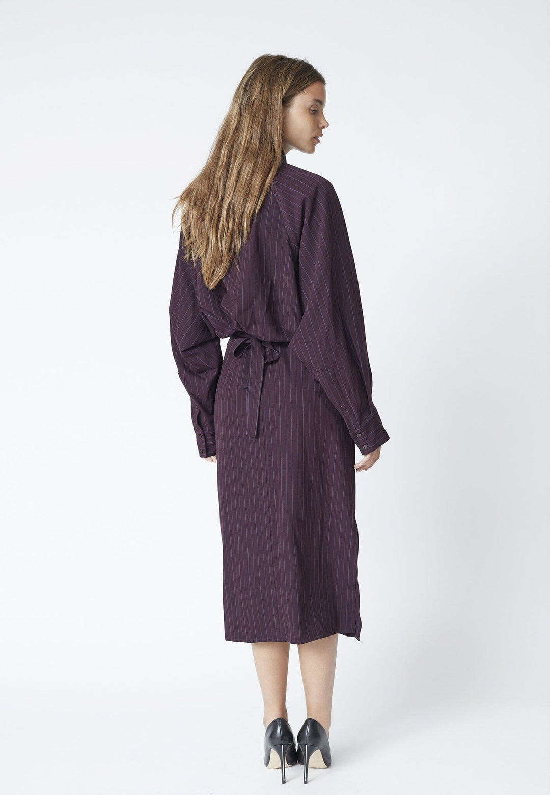 Co´Couture - Trinnycc Stripe Batwing Dress 46011 - 67 - Plum Kjoler 