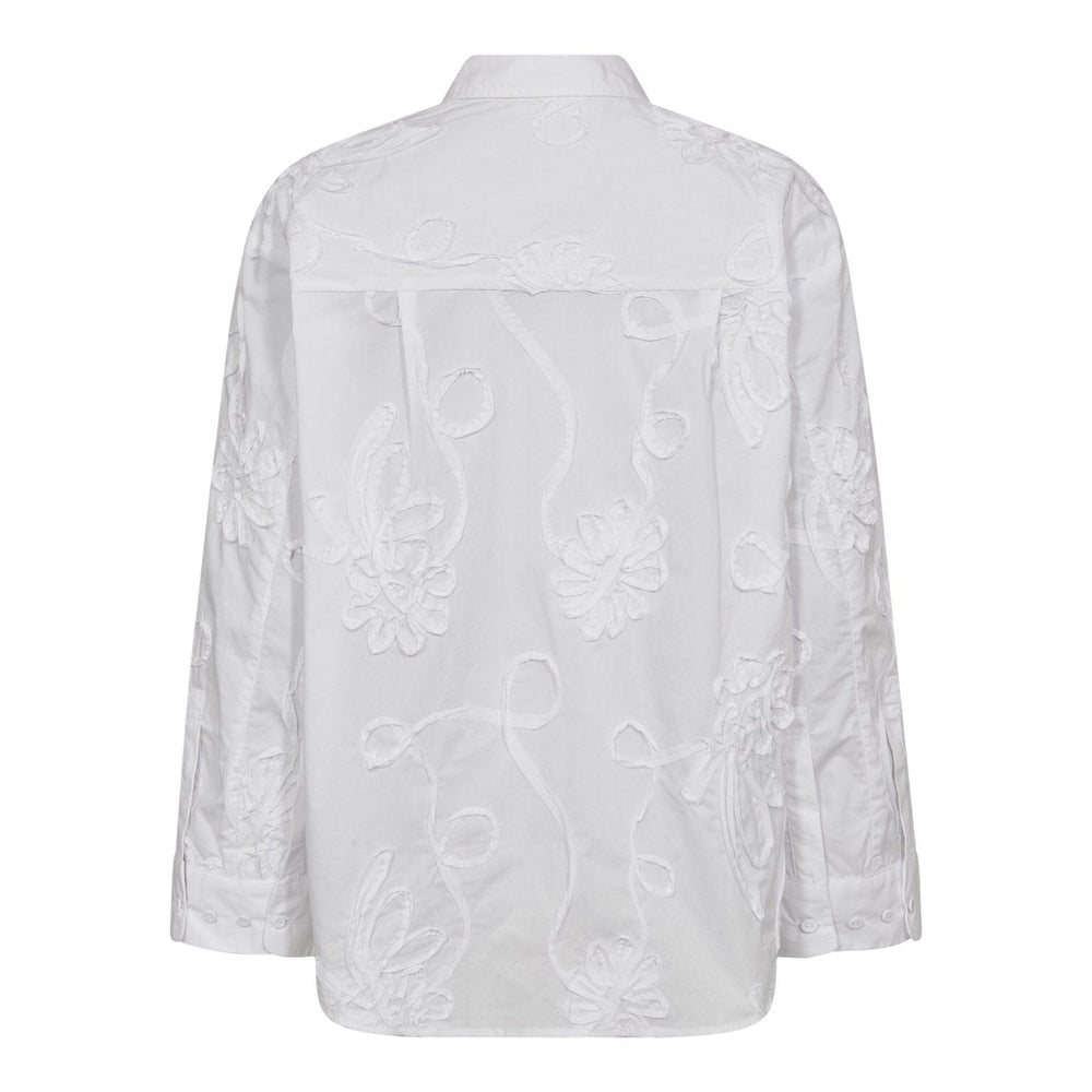 Co´Couture - Xaviercc Flower Shirt 45047 - 4000 - White Skjorter 
