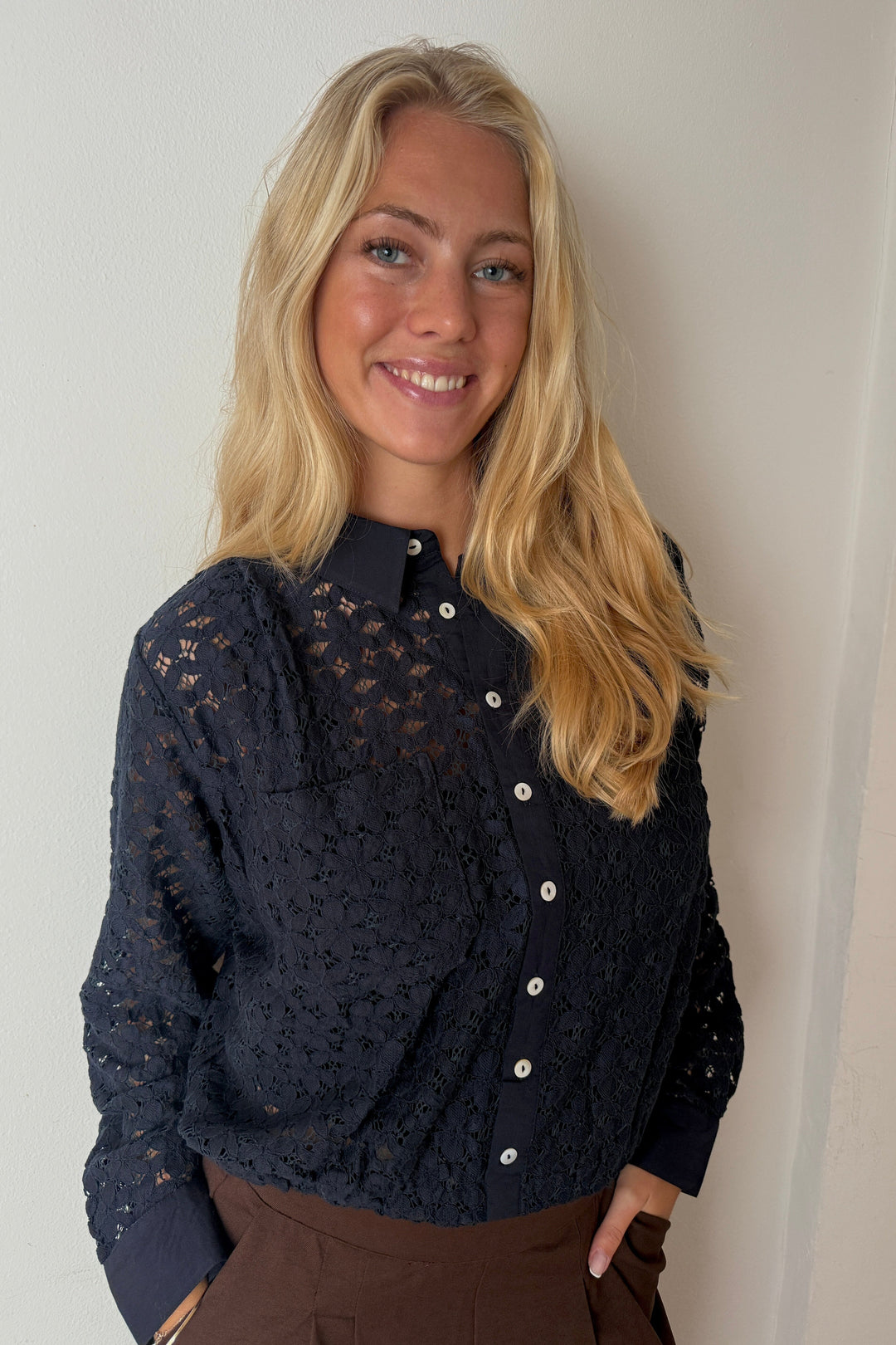 Continue - Charlotte Lace 15360 - Navy Blue Bluser 