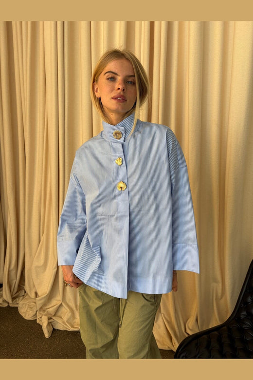 Continue - Klara Highneck Stripe 15321 - 416 - Blue Stripe