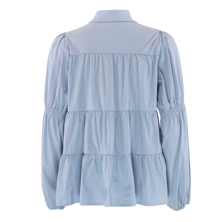 Continue - Sanna Gold Buttons 15085 - Light Blue Bluser 