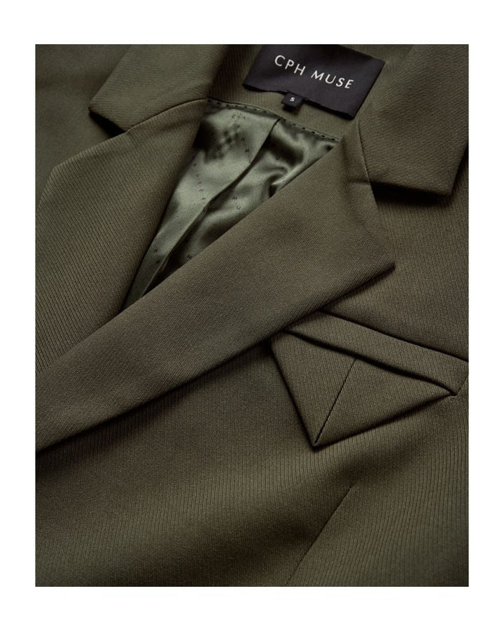 Copenhagen Muse - Cmtailor-short-waistcoat 203883 - 8705 Ivy Green Melange 