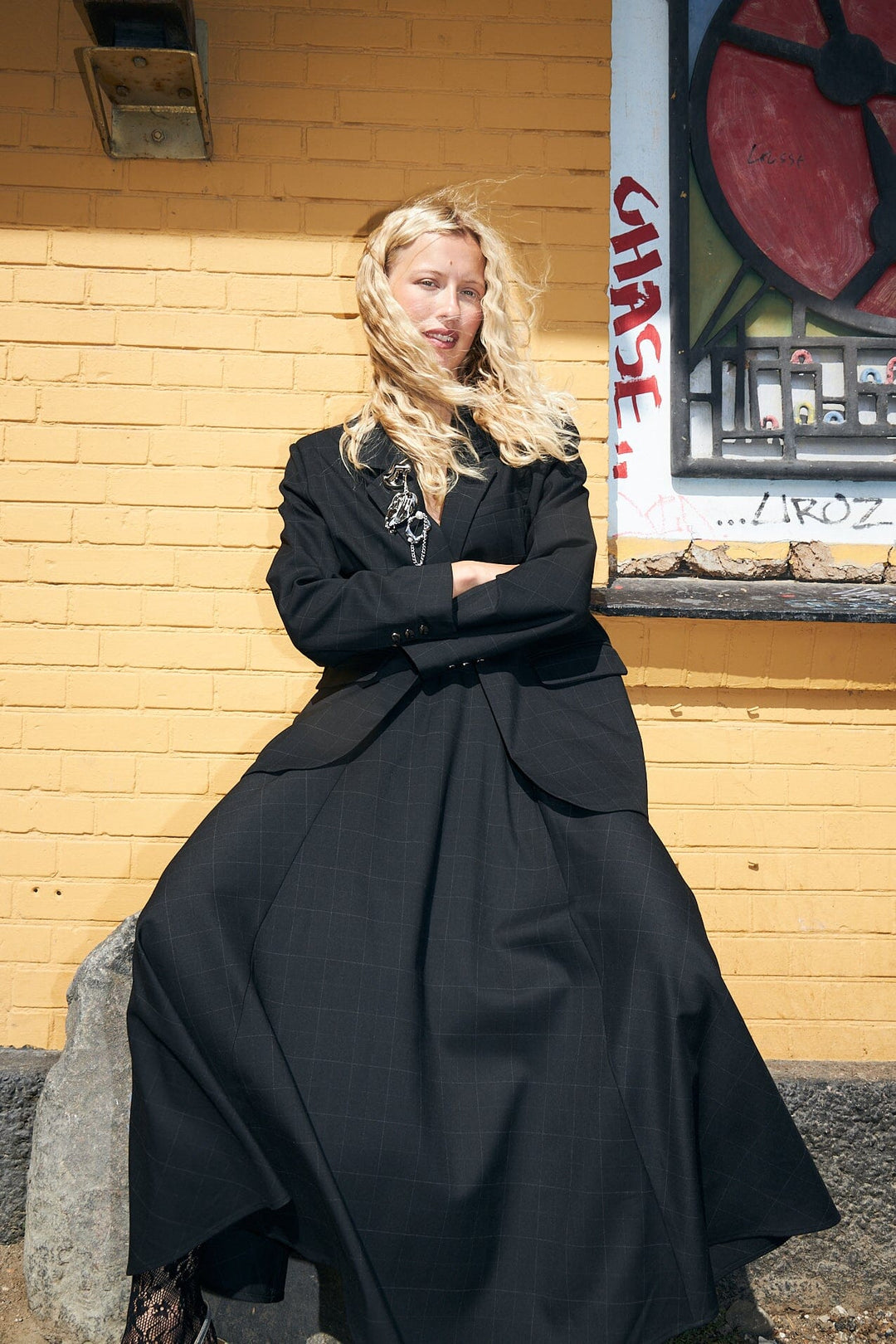 Cras - Aisha Skirt C740 - Dark Grey Check Nederdele 