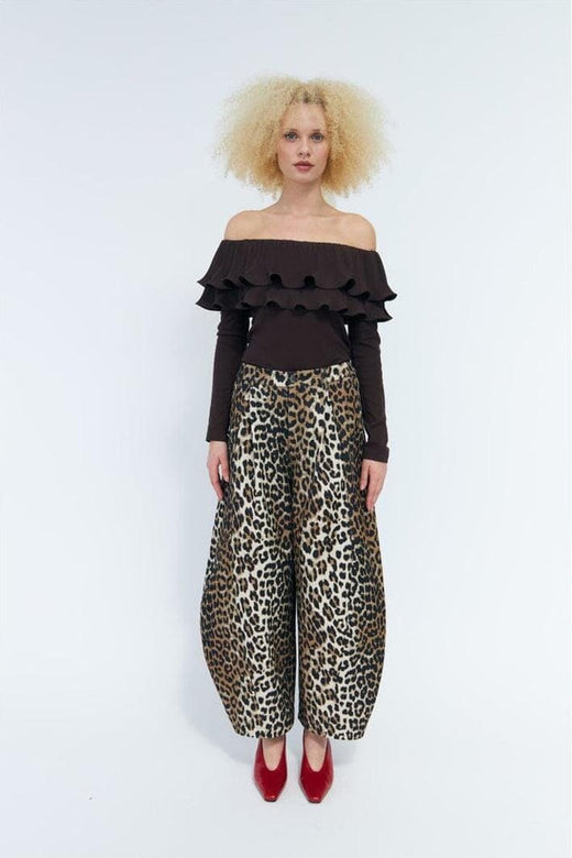 Cras - Flounce Blouse C499 - Chocolate Martini