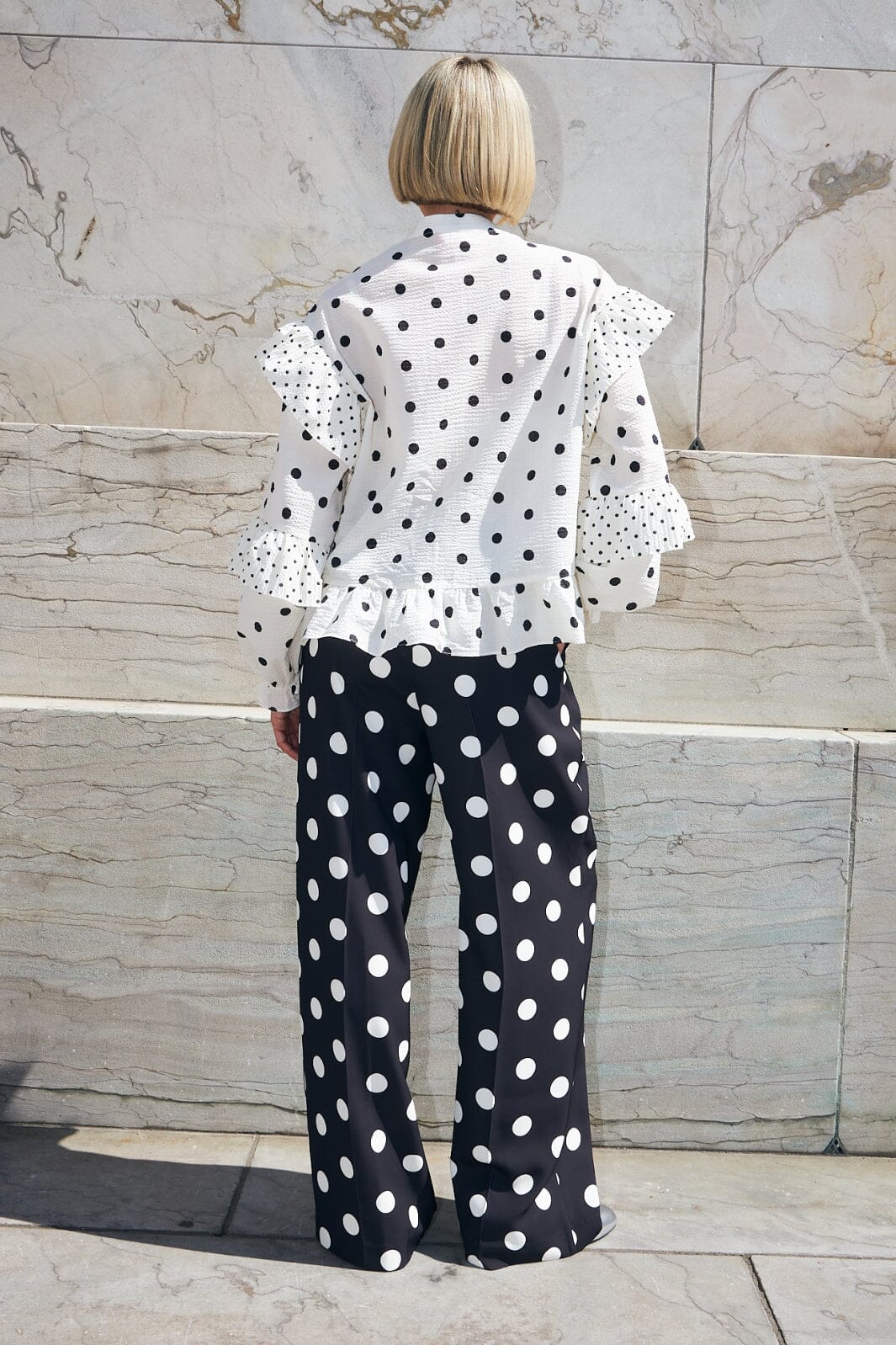 Cras - Western Blouse CE1043 - 8143 - 8143 White Polka