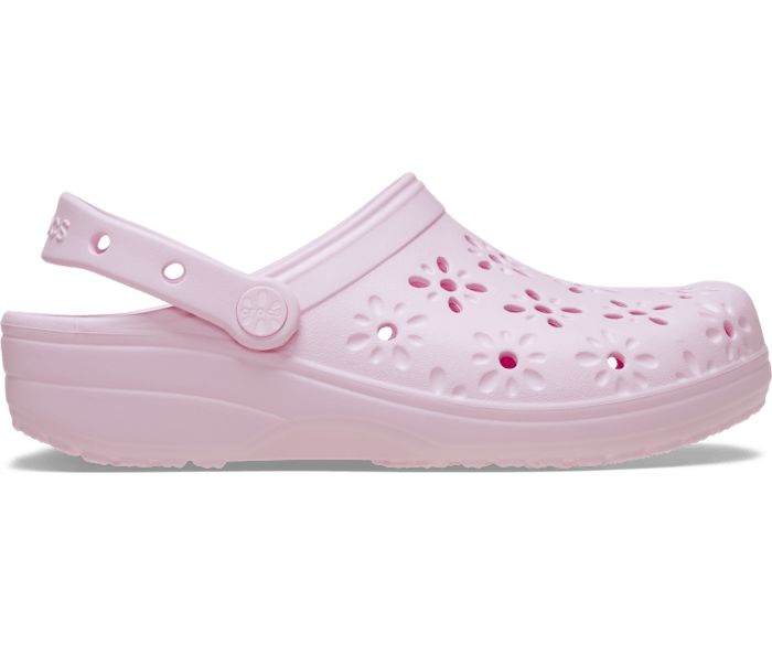 Crocs - Classic Floral Cut Out Clog Pkm - Pink Milk