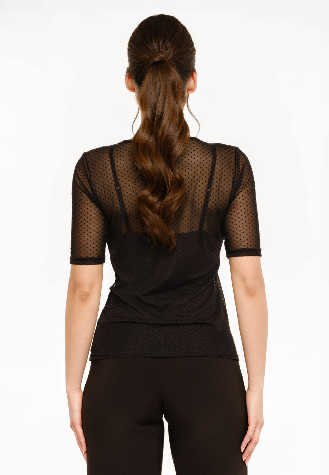 Liberte - Mesh Ss Tshirt, Dot 22011 - Black