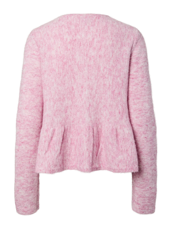 Pieces - Pcpinge Ls O-Neck Knit Cardigan - 5072103 Roseate Spoonbill