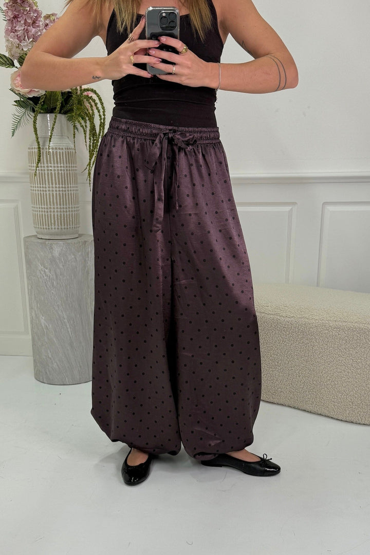 Dear Molly - ballon dot pants - purple 