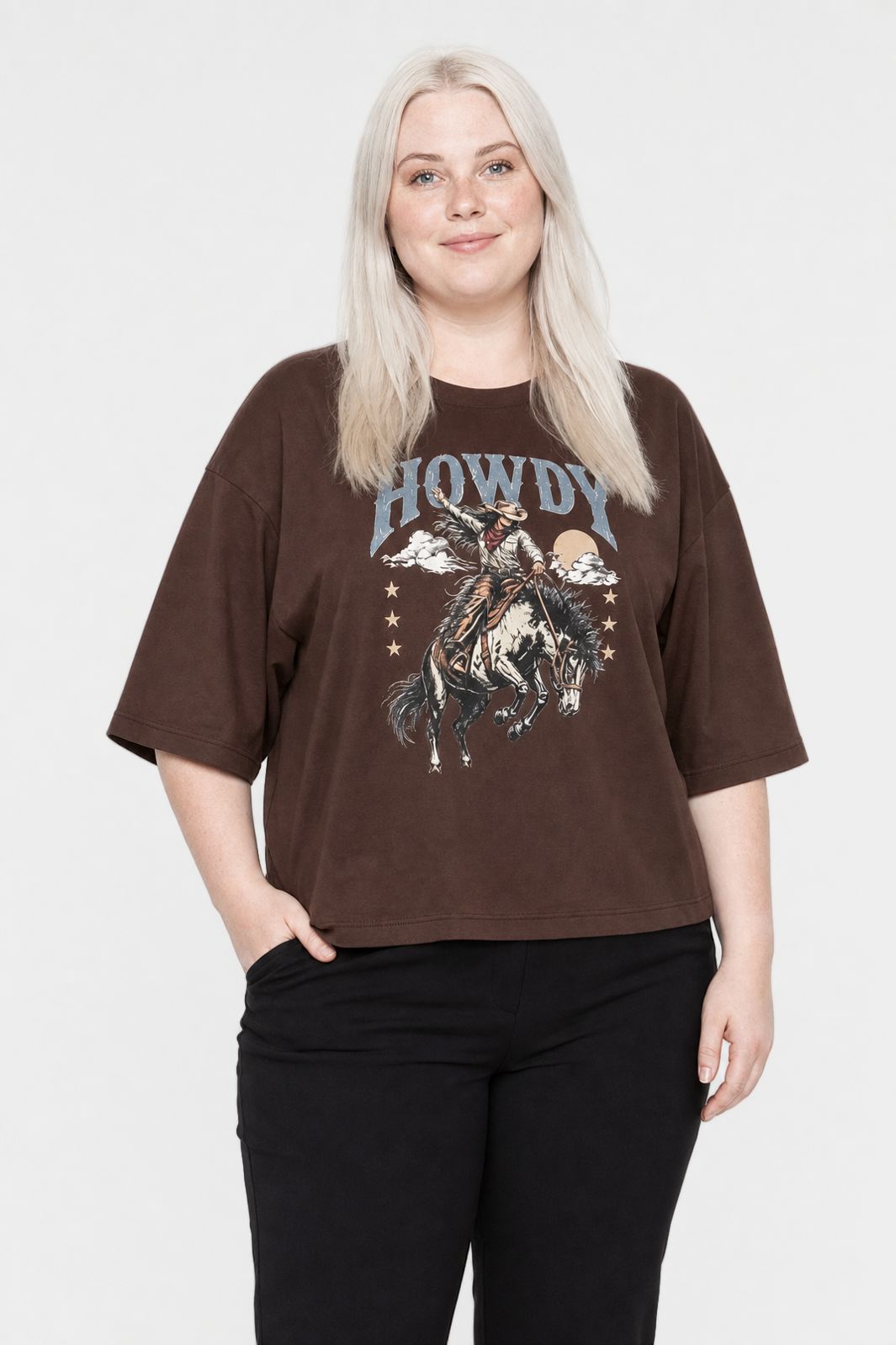 Dear Molly - Howdy T-shirt Ch170408b - Chokoladebrun - XL