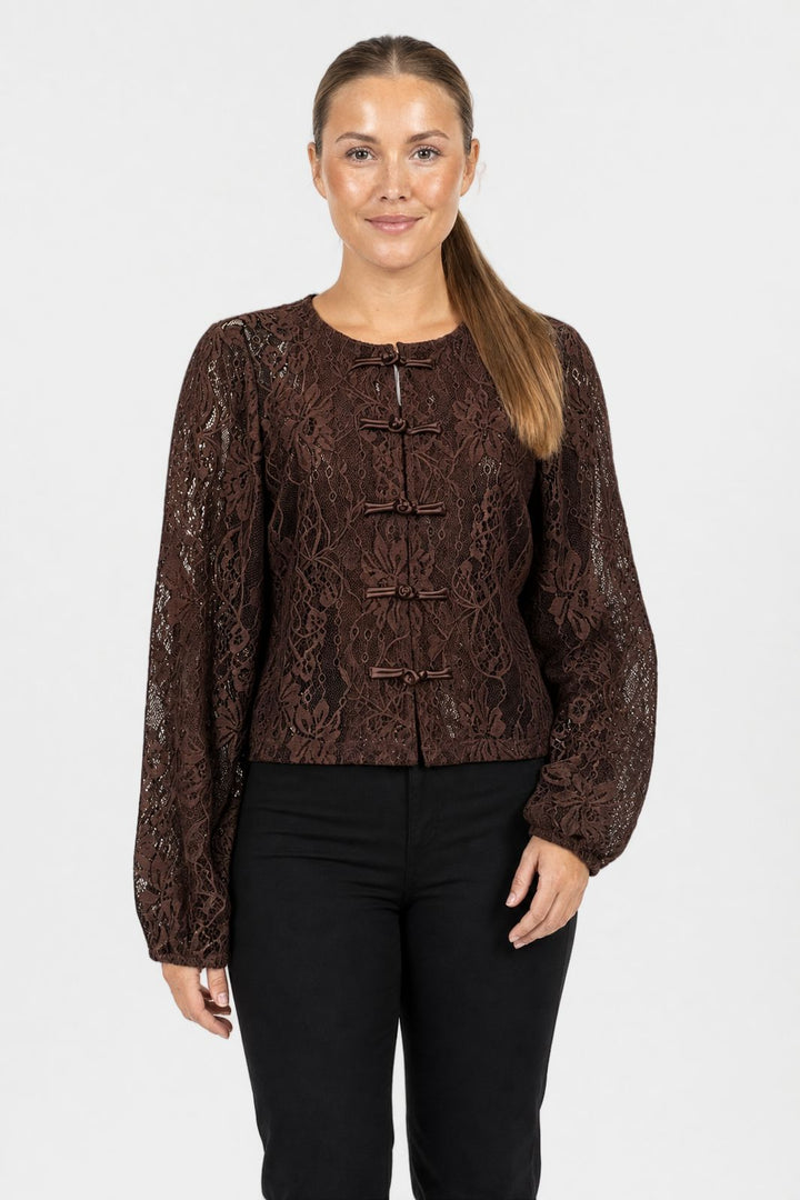 Dear Molly - Blondebluse Ch171496b - Chokoladebrun - S