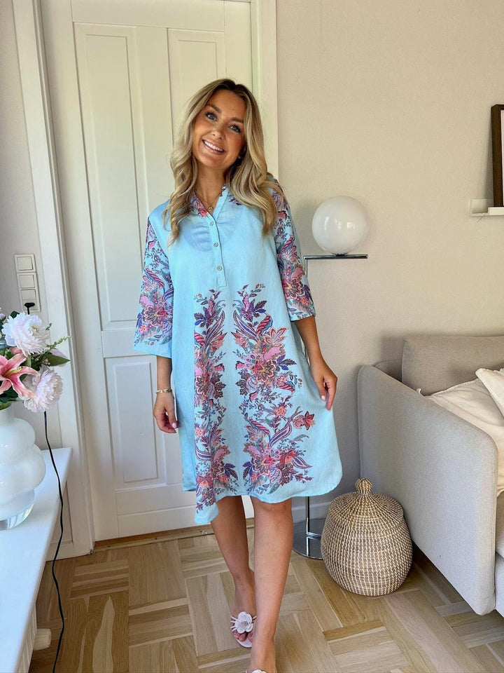 Dear Molly - Tunic Midi Dress - Blue Kjoler 