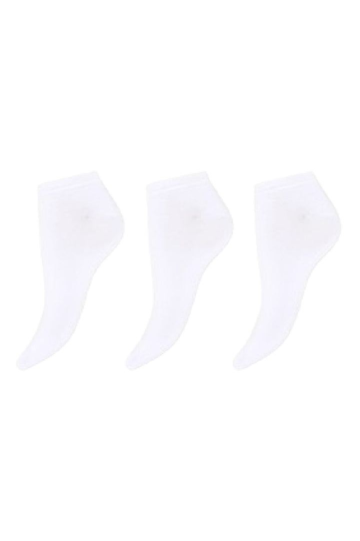Decoy - Sneaker Socks Bamboo 3Pk 20323-65 - 1200 - Hvid