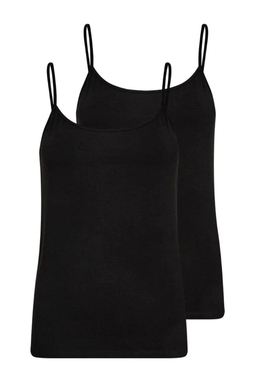 Decoy - Top Narrow Straps 2-Pack 8600-19 - 9 - Sort Toppe 